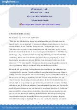 Đề thi học kì 1 Văn 10 Chân trời sáng tạo - Đề số 9